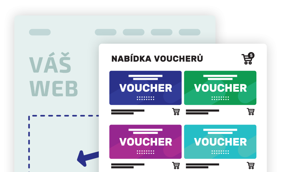 Vouchery pro Váš web - 6 měsíců BEZ paušálního poplatku